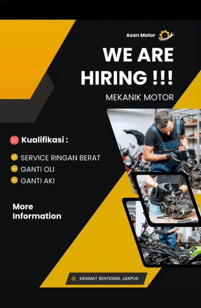 LOWONGAN MEKANIK MOTOR