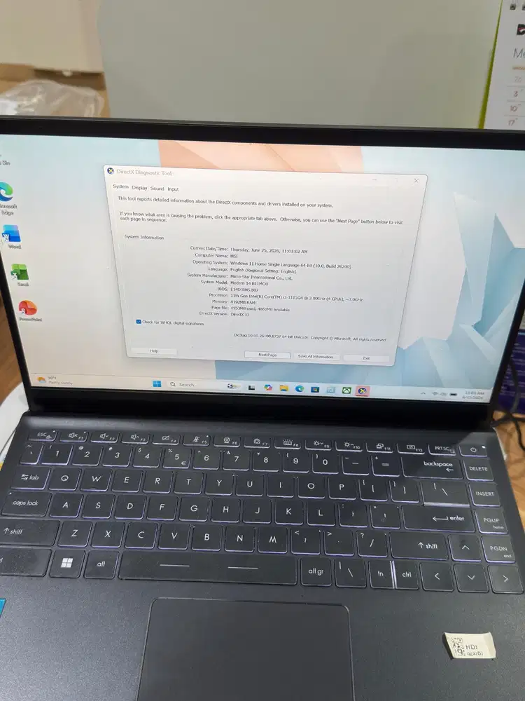 Laptop MSI Modern 14 B11MOU