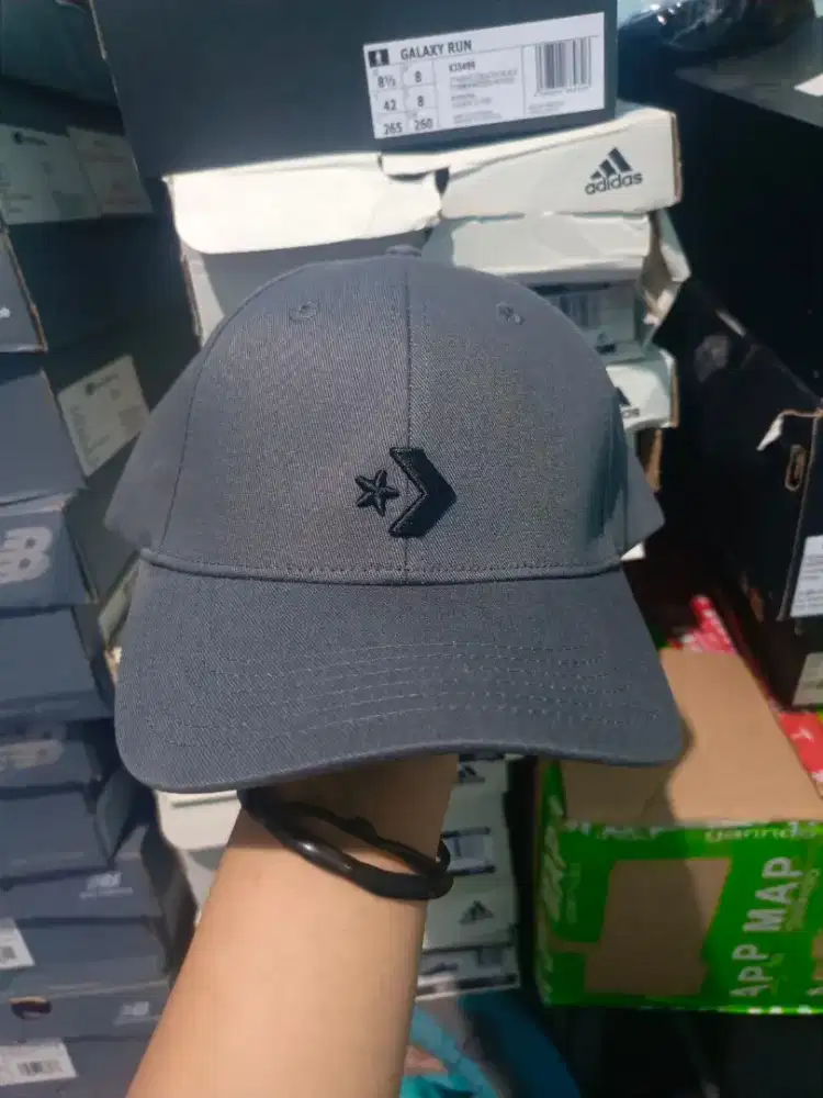 Topi converse original warna abu dan navy