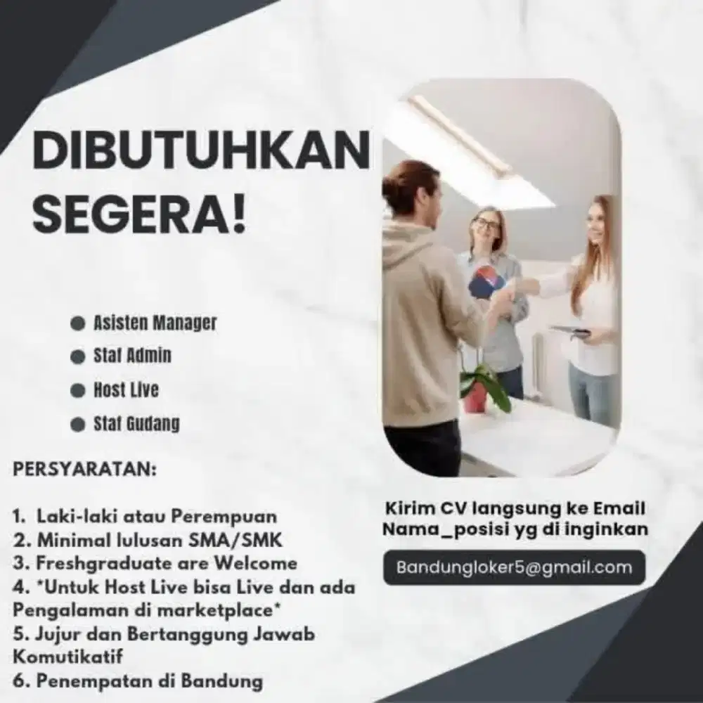 Loker Bandung Staf Admin Terbaru