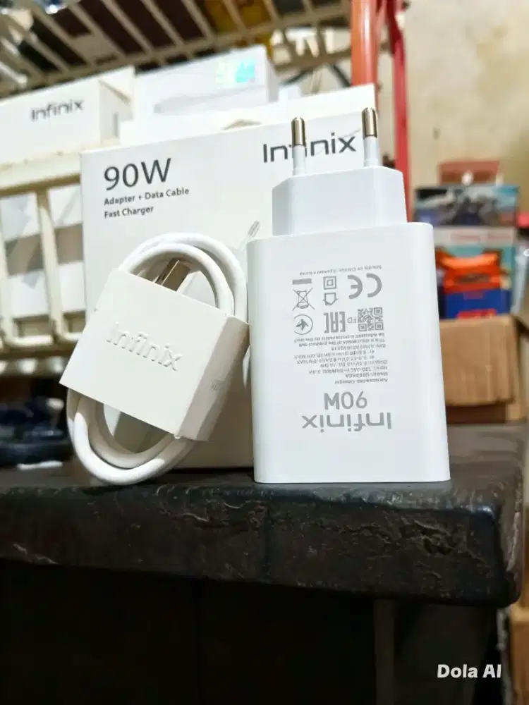 Charger Infinix 90W fast charging Desimal aktif Original pabrik