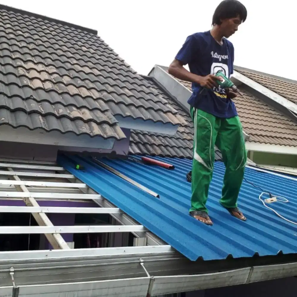 Tukang pasang baja ringan pasang plafon PVC pasang partisi ruangan dll