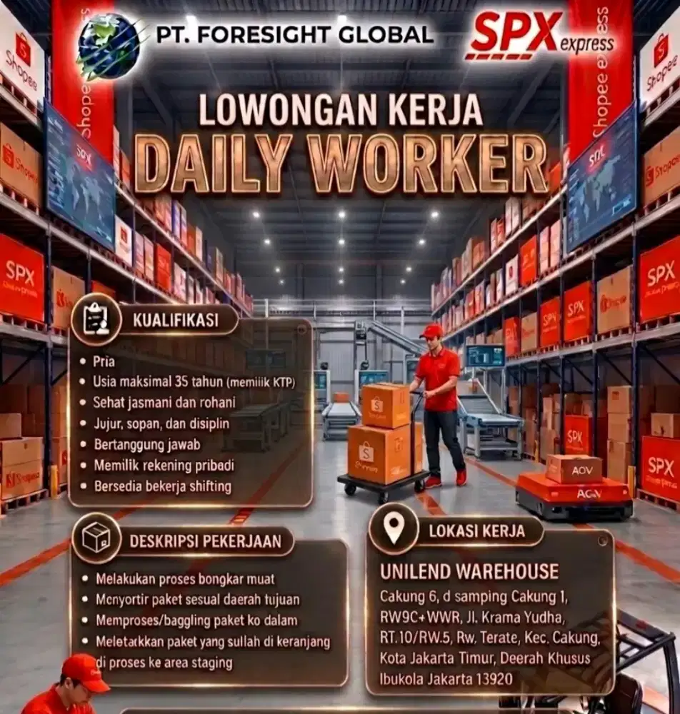 INFO LOKER UNTUK LAKI LAKI