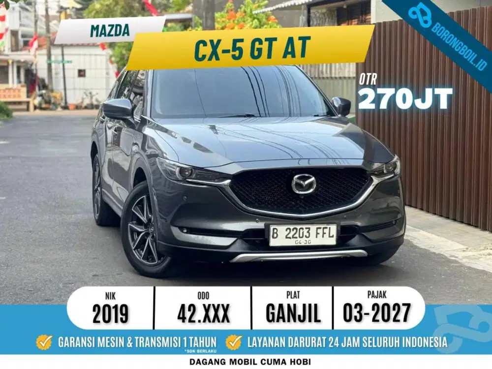 Mazda CX-5 GT 2.5cc AT 2019 Pemakaian 2020 Machine Grey Metallic