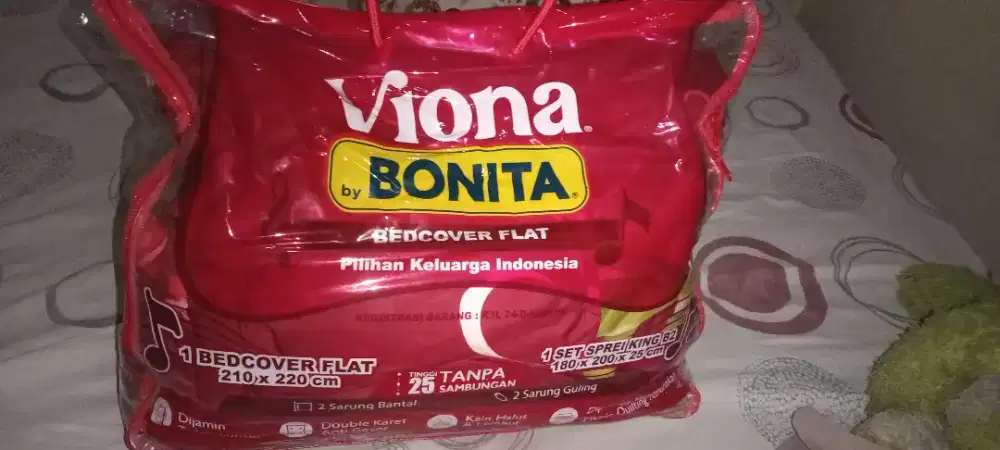 Bedcover bonita 210x220cm baru