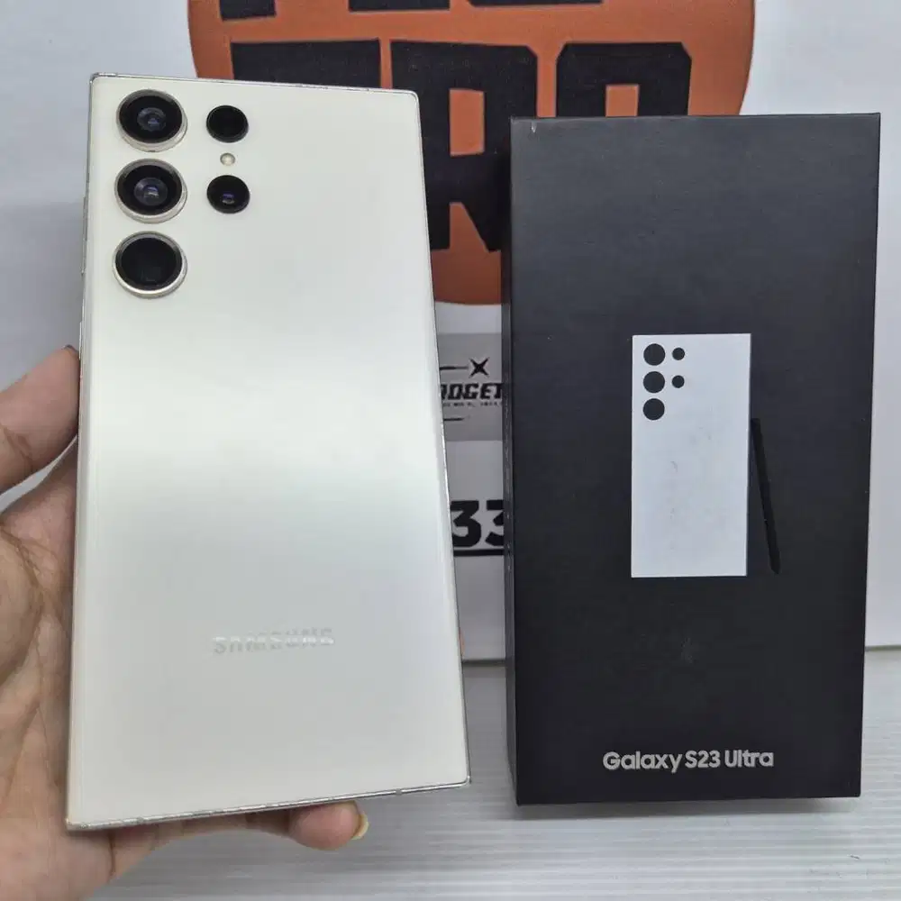 SIAP COD : Samsung S23 Ultra 12/256GGB Cream FULSET NO MINUS EX SEIN