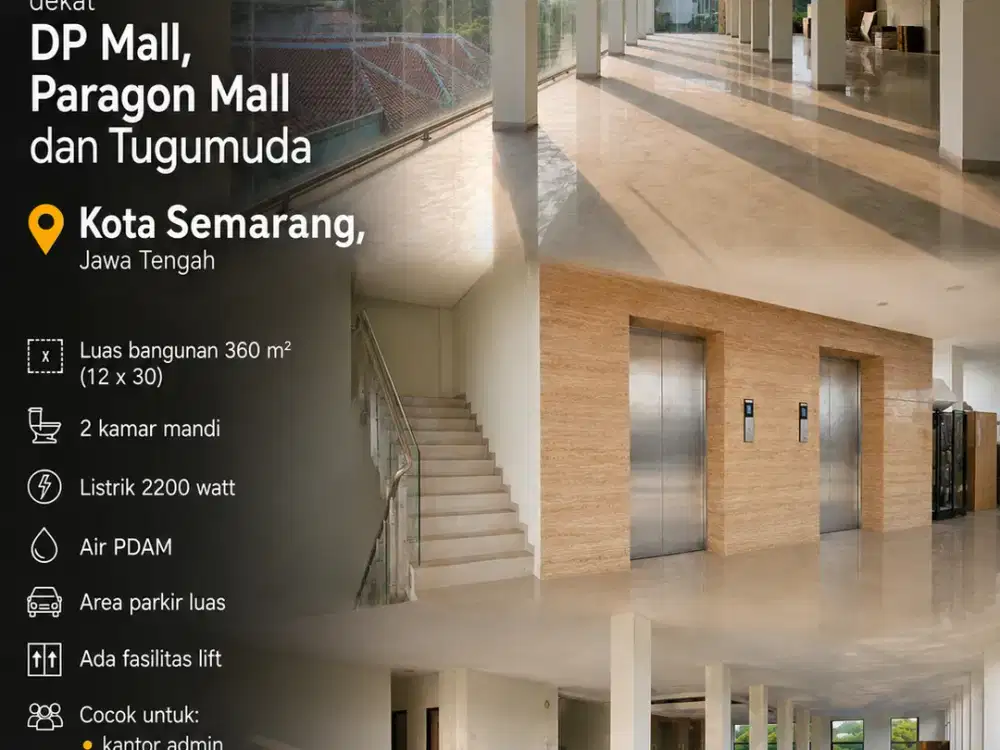 Pemuda, Tengah Kota, dekat DP Mall dan Tugumuda, 12x30, Semarang