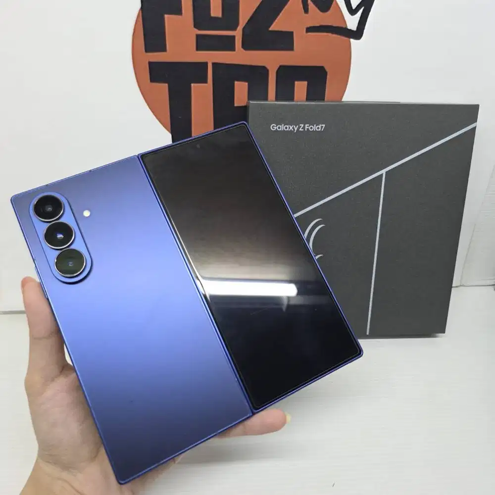 SUPER MULUS : Samsung Z Fold 7 Blue 12/256GB FULLSET SEIN No Minus
