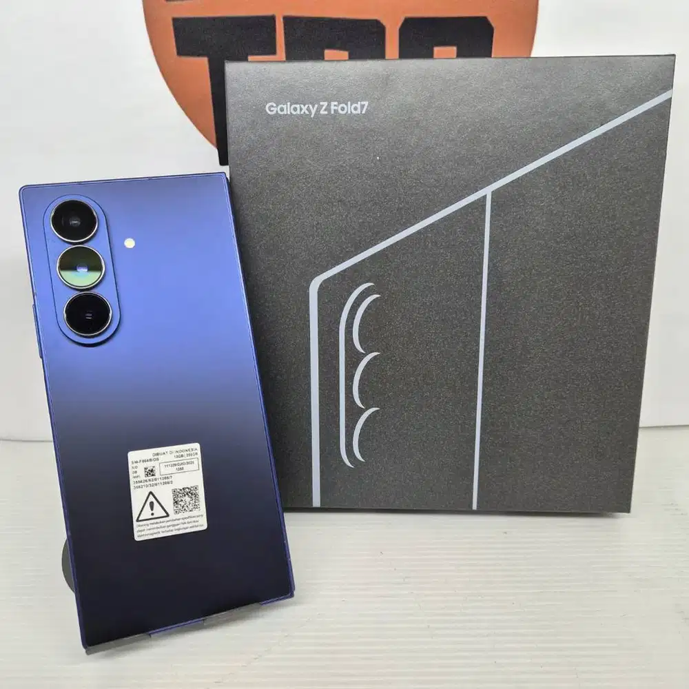 SUPER MULUS : Samsung Z Fold 7 Blue 12/256GB FULLSET SEIN No Minus