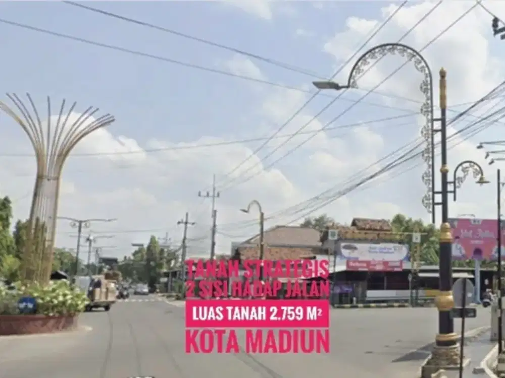 DIJUAL Tanah Pekarangan LD 107 mtr, Per3an Ringroad-Urip Sumoharjo KOTA MADIUN, Strategis