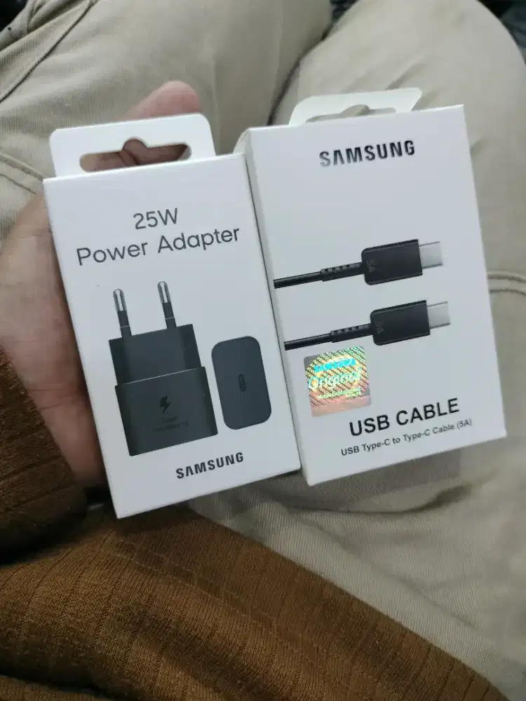 Charger Samsung batok dan kabel 25w original