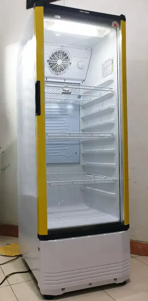 SHOWCASE POLYTRON 3 RAK KONDISI NORMAL SIAP PAKAI/ NETT