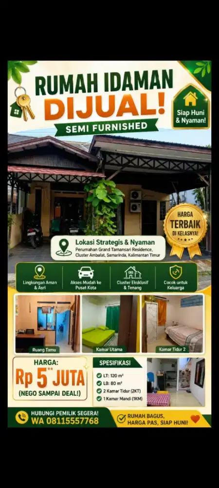 DIJUAL RUMAH SIAP HUNI