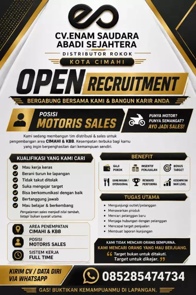 LOWONGAN UNTUK MOTORIS AREA CIMAHI
