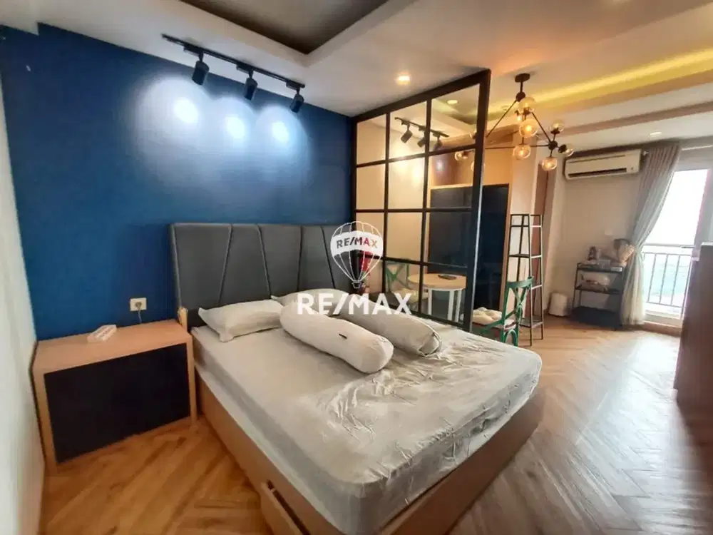 Disewakan Studio Full Furnish Oak Tower B – Lantai 20, View Jalan, Siap Huni