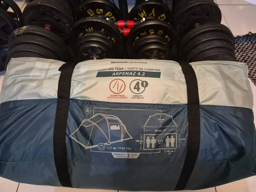 TENDA KELUARGA ARPENAZ 4.2 KAPASITAS 4 ORANG 2 RUANG TIDUR