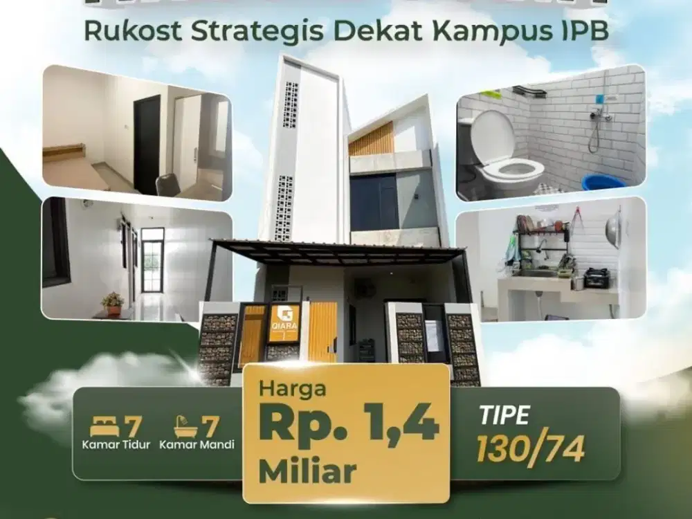 Dijual Kost Kosan 7 KAMAR Ready Dekat Kampus IPB Bogor - Nego Sampai Deal