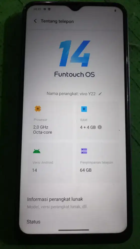 Vivo y22 Ram 4/64Gb