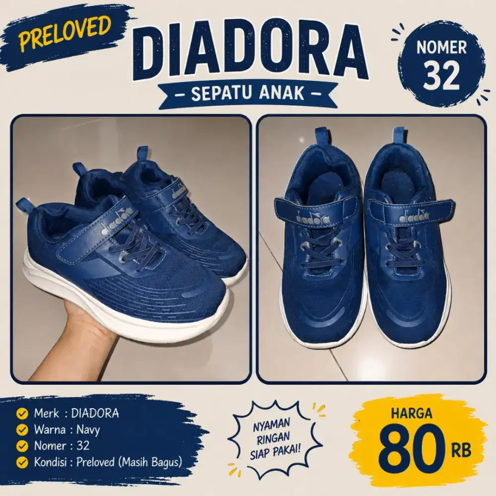 Sepatu anak laki laki Merk Diadora