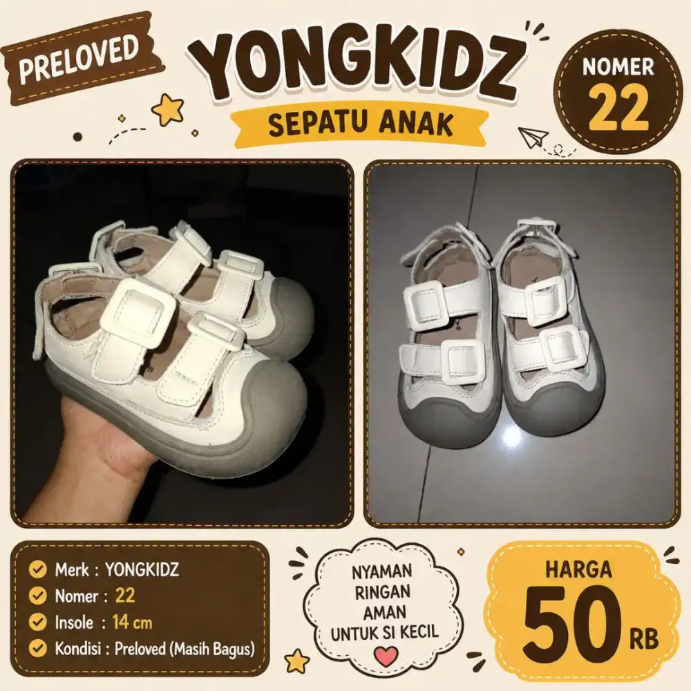 Separu sandal anak merk yongkidz