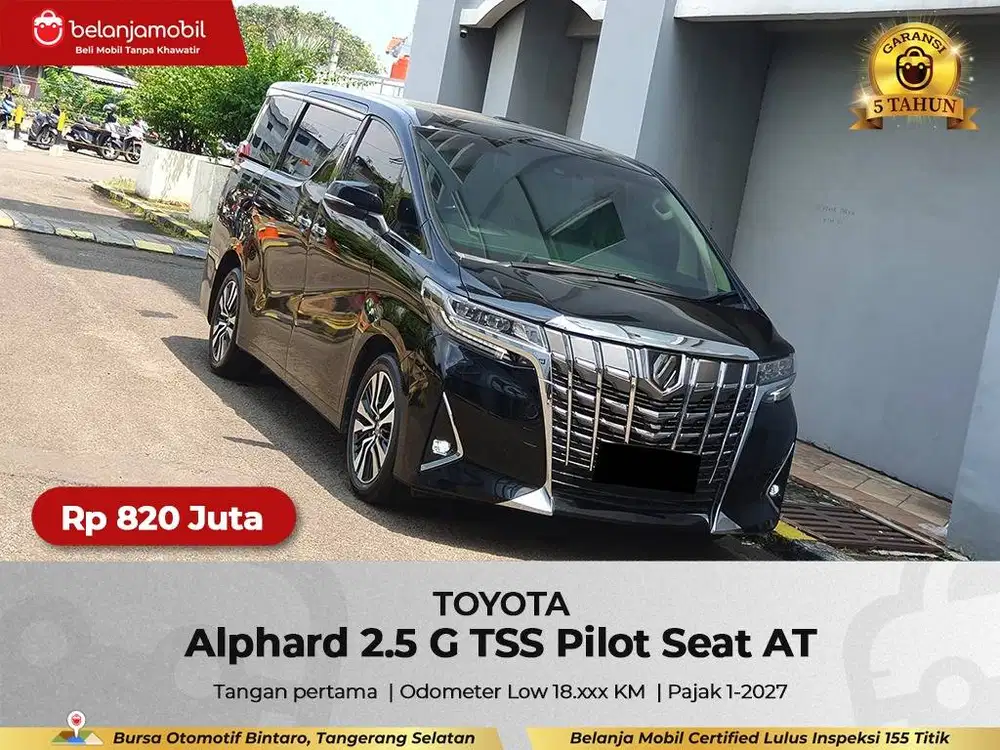 [ LOW KM 18RB ] Toyota Alphard 2.5 G TSS Pilot Seat AT 2023/2024