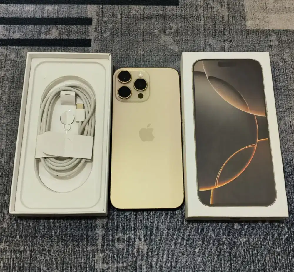 Iphone 16 Pro Max 256GB Dessert BH 98 MULUS Inter All OP SIMLOCK
