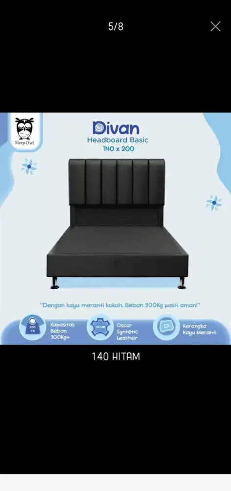 Dipan/divan, alas kasur, tempat tidur