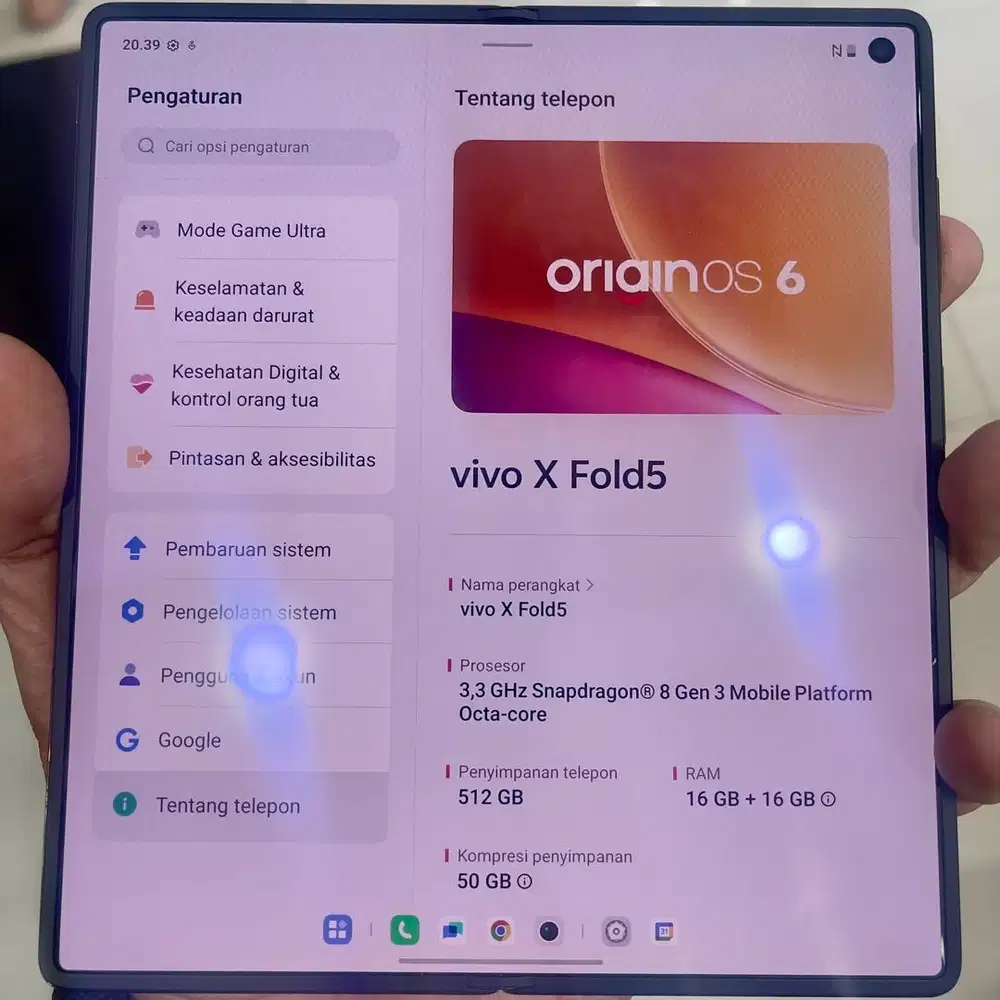 Vivo x fold 5 ram 16 / 512 resmi fullset original juli 27