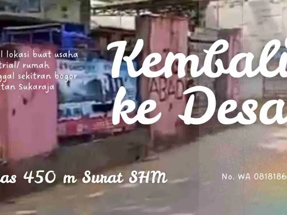 Di Jual cepat Buat usaha matrial / rumah tinggal d sukaraja bogor selatan