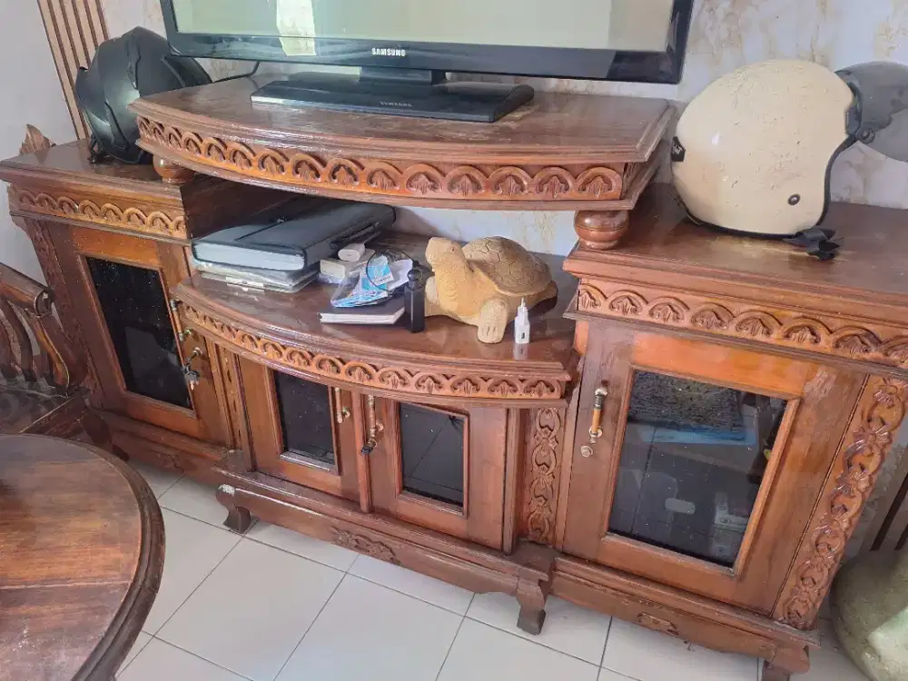 Dijual Meja TV Kayu Jati. Bisa Nego