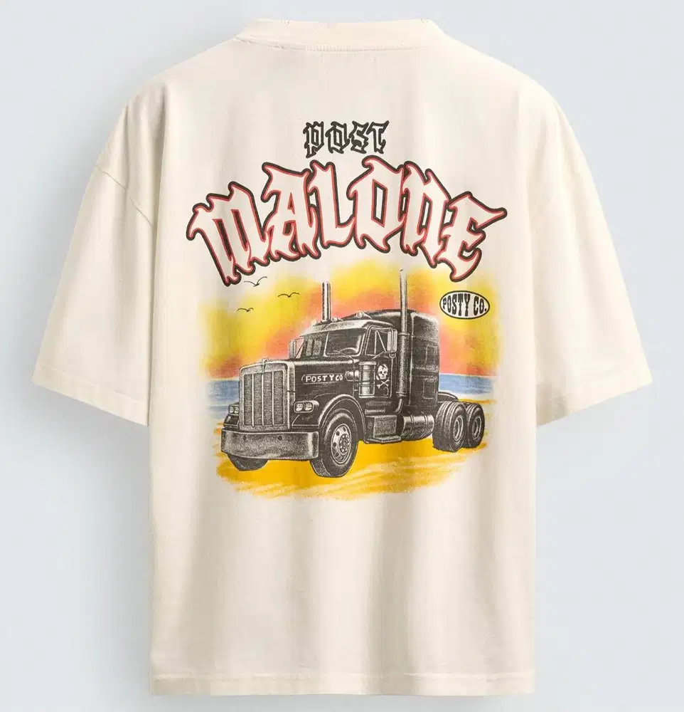 Kaos Zara original - Post Malone Posty Co Semi truck
