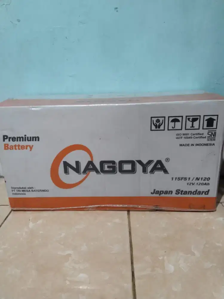 Aki mobil Nagoya N120 kondisi baru masih segel