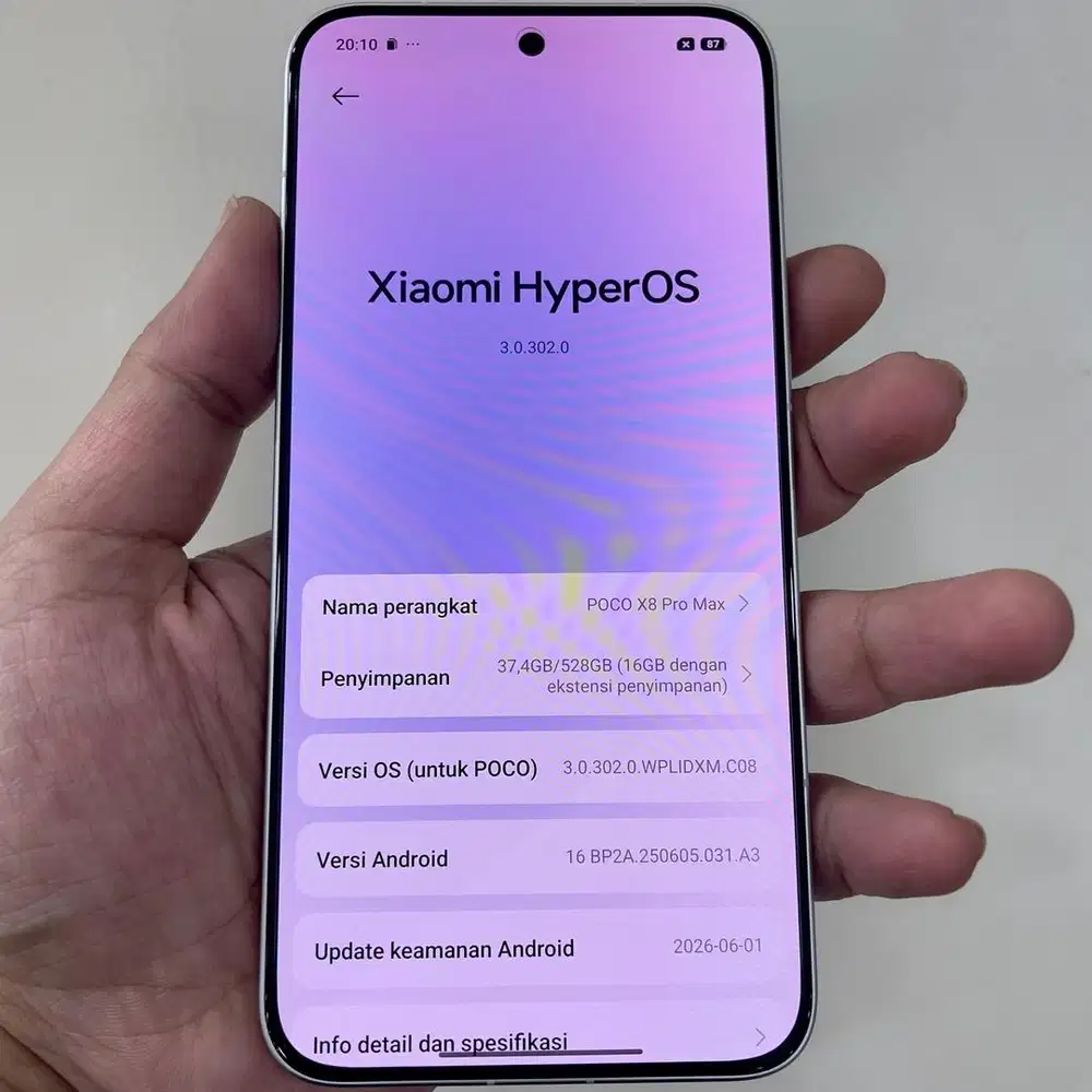 Xiaomi poco x8 pro max 12 / 512 resmi fullset original