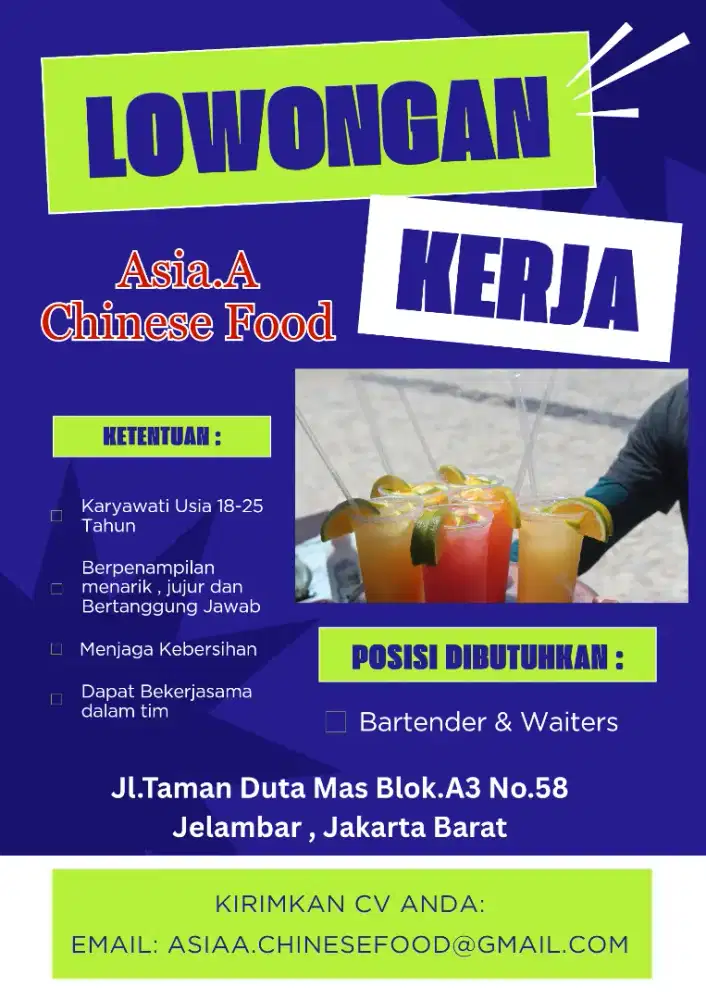 Waiters bartender wanita