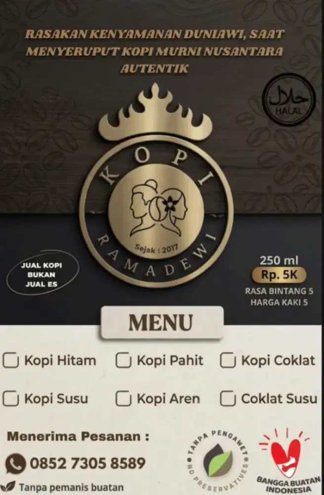 ES KOPI RAMADEWI KOPI ROBUSTA MURNI