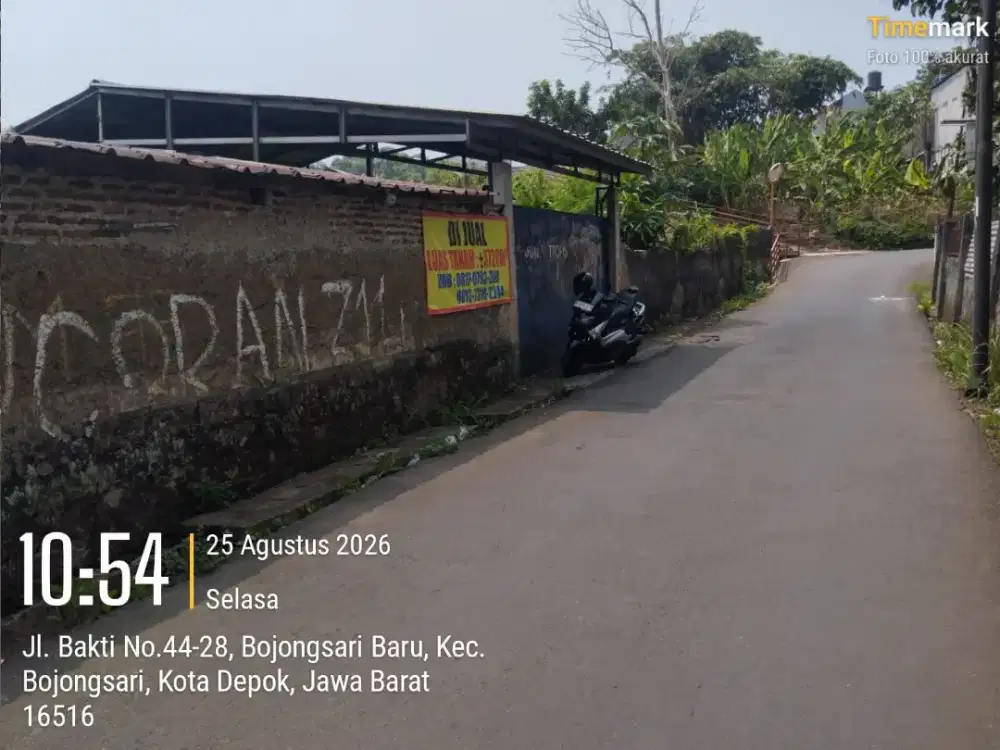 Jual cepat tanah lebar muka 60m