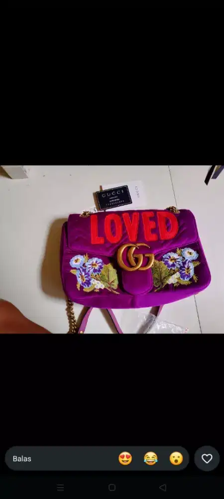 Tas pink Gucci cewek