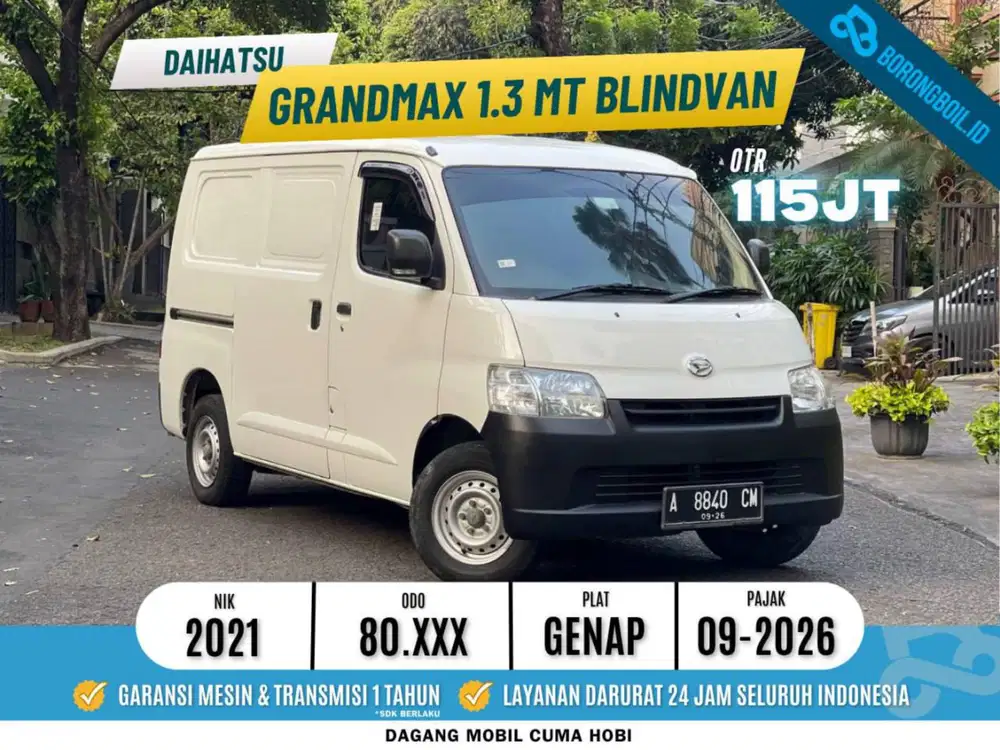 SIAP PAKAI! DAIHATSU GRANDMAX 1.3 MT AC BLINDVAN 2021 PUTIH