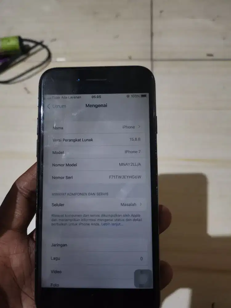 Ip 7 minus wifi only tidak bisa reset