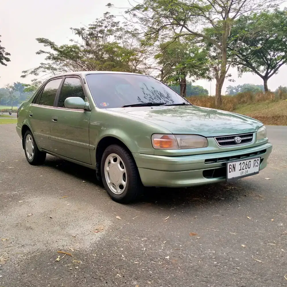 TOYOTA COROLLA ALL NEW 1.6 SEG M/T AE111 1997 HIJAU MET ORITERAWATBAIK