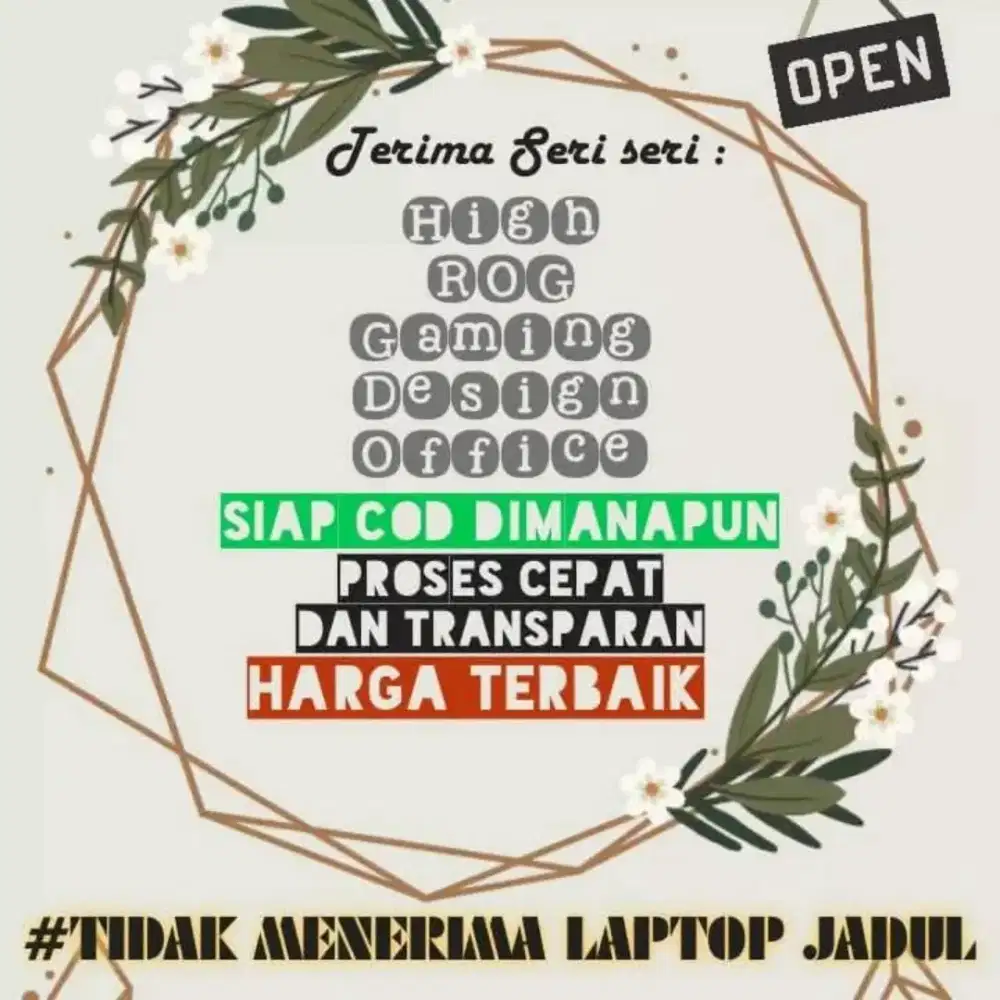 Terima jual dan beli Laptop second