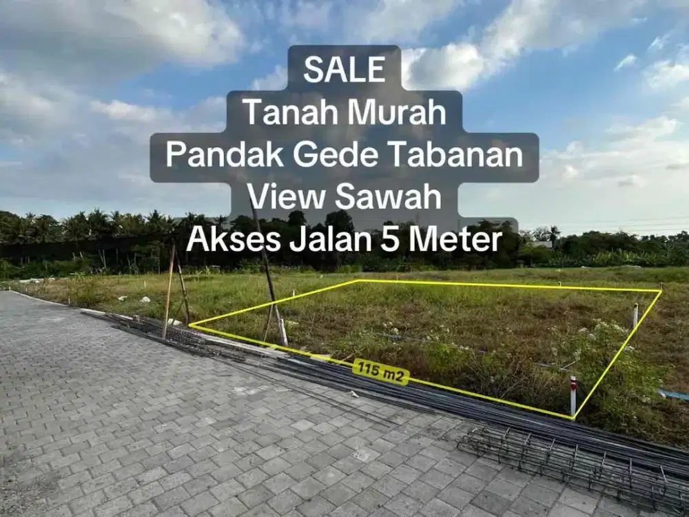 SALE Tanah 1,15 Are View Sawah Pandak Gede