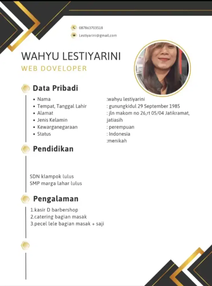 Cari kerja modal KTP, pengalaman sesuai deskripsi