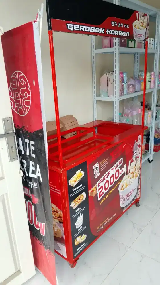 Dijual gerobak waralaba sate Korea