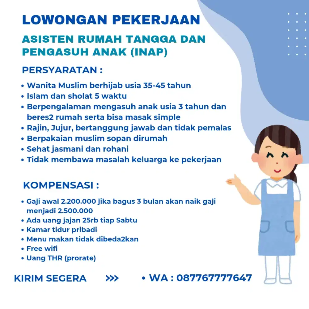 Asisten Rumah Tangga / Pengasuh Anak