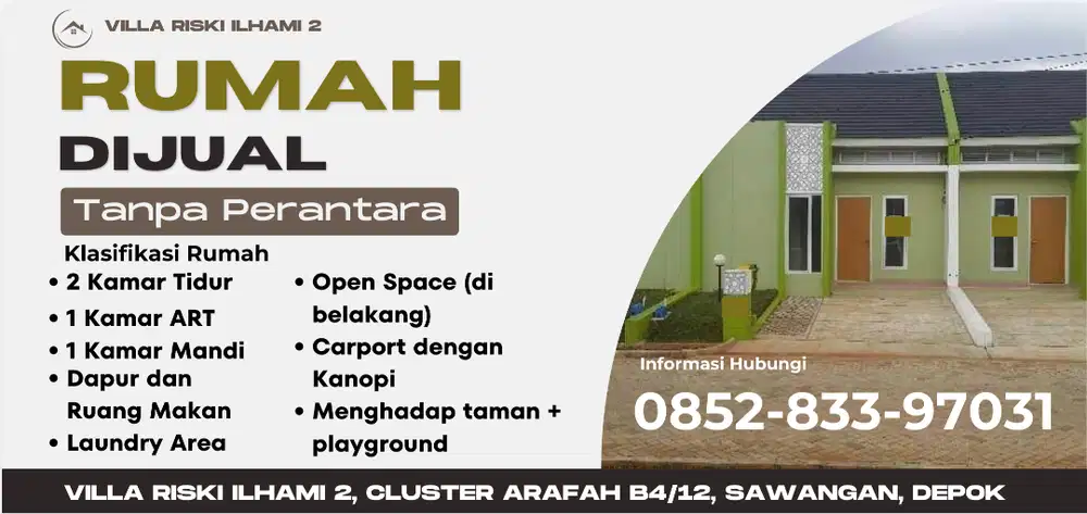 RUMAH DIJUAL di LINGKUNGAN ISLAMI