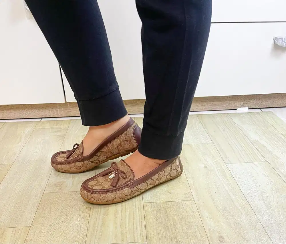 Coach Moira Loafer Khaki/Saddle Original + Box