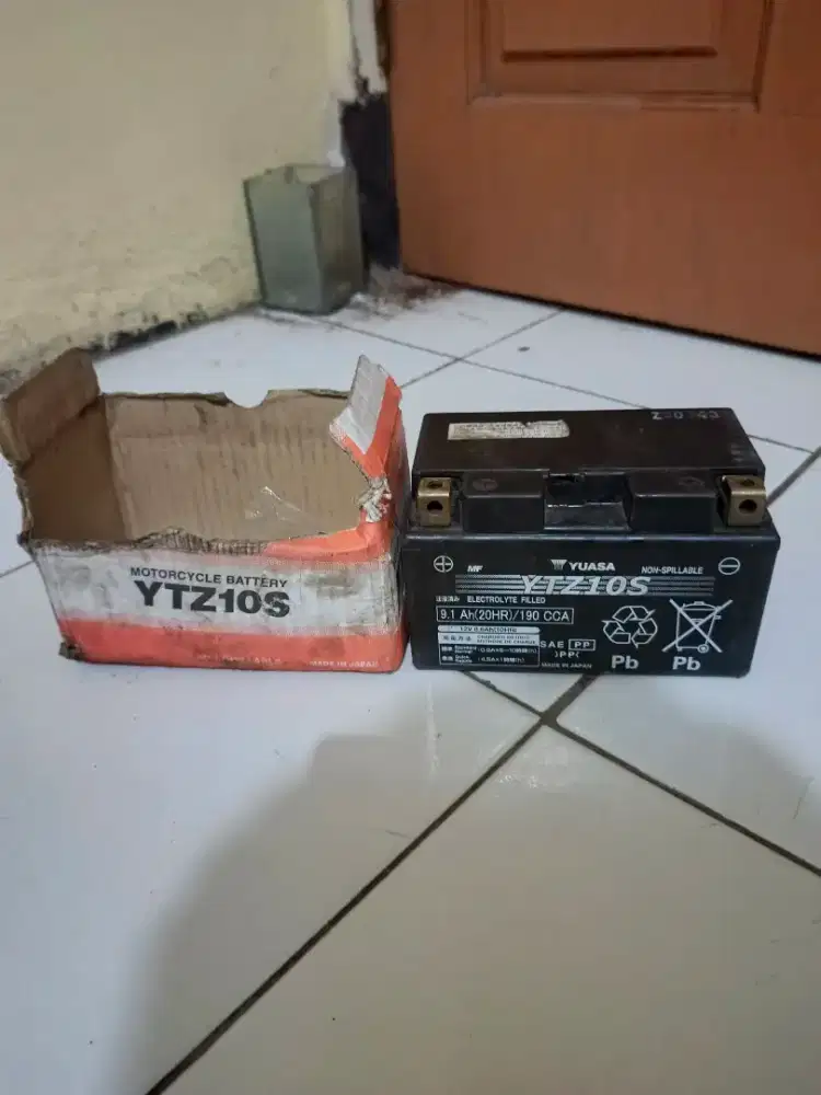 Aki yuasa YTZ10S utk moge dkk kondisi normal