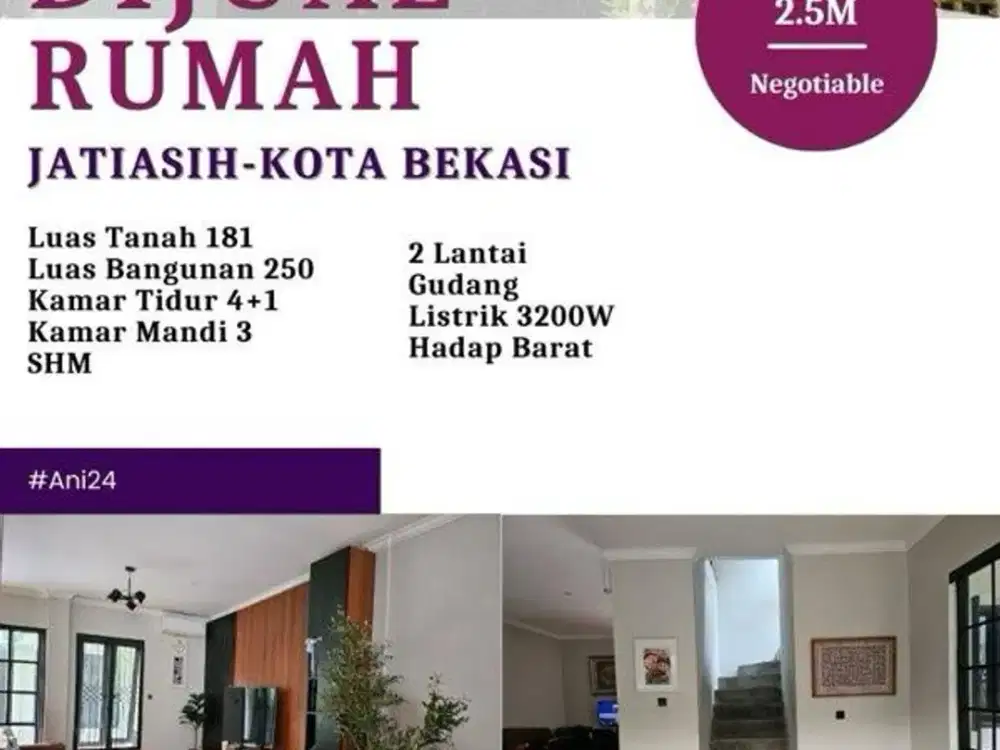 Dijual Rumah Jatiasih Bekasi