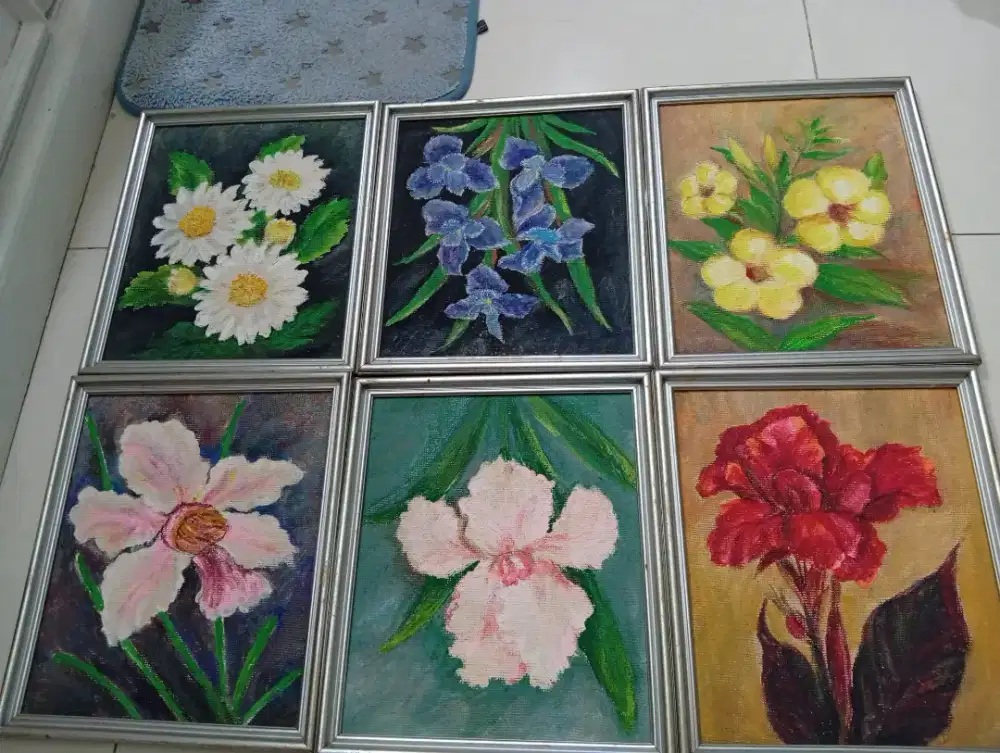 Jual lukisan bunga,KONDISI bagus harga nego cantik area depok